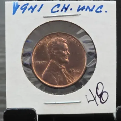 Sale Photo Thumbnail #122: 1941 Lincoln Wheat Cent in 2x2 Holder