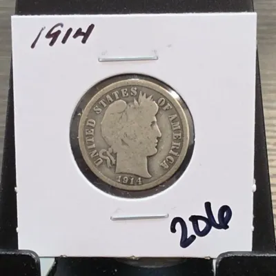 Sale Photo Thumbnail #293: 1914 United States Barber Dime
