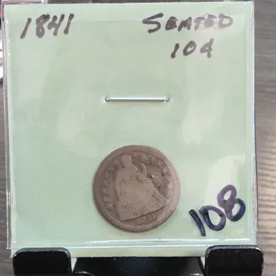 Sale Photo Thumbnail #195: 1841 Seated Liberty Dime