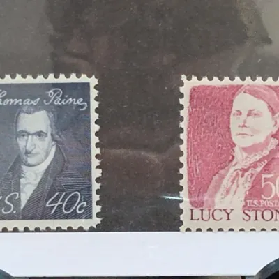 Sale Photo Thumbnail #85: Thomas Paine and Lucy Stone U.S. Postage Stamps