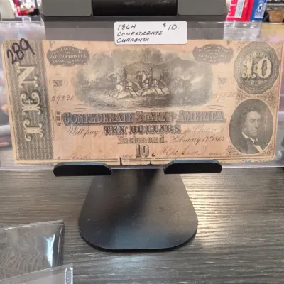 Sale Photo Thumbnail #376: Confederate States of America Ten Dollar Note
