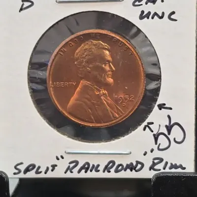 Sale Photo Thumbnail #136: 1952-D Lincoln Cent in 2x2 Holder