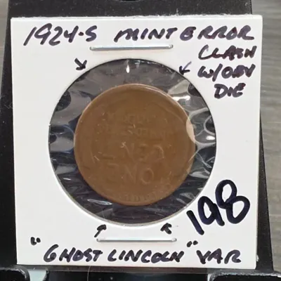 Sale Photo Thumbnail #285: 1924-S Lincoln Wheat Cent in 2x2 Holder