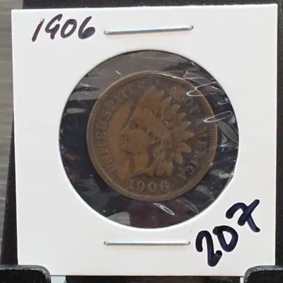 Sale Photo Thumbnail #294: 1906 Indian Head Cent in Holder