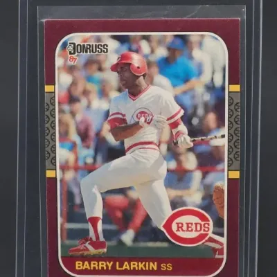 Sale Photo Thumbnail #77: 1987 Donruss Barry Larkin Baseball Card