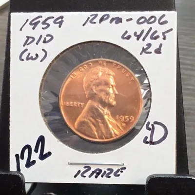 Sale Photo Thumbnail #209: 1959 D Lincoln Cent in 2x2 Holder