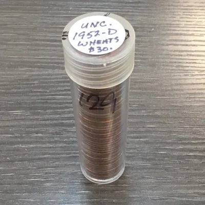 Sale Photo Thumbnail #216: Tube of 1952-D Wheat Cents