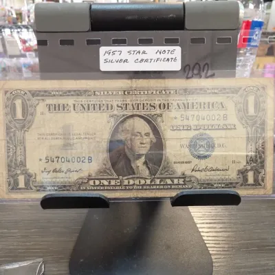Sale Photo Thumbnail #379: 1957 One Dollar Silver Certificate Star Note