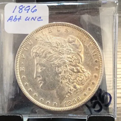 Sale Photo Thumbnail #222: 1896 Morgan Dollar Coin in Protective Case