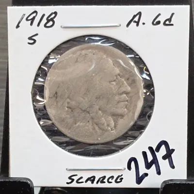 Sale Photo Thumbnail #334: 1918-S Buffalo Nickel