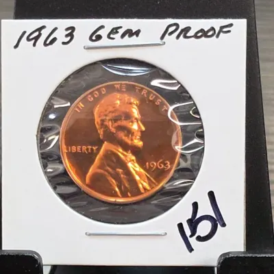 Sale Photo Thumbnail #238: 1963 Lincoln Cent Proof Coin