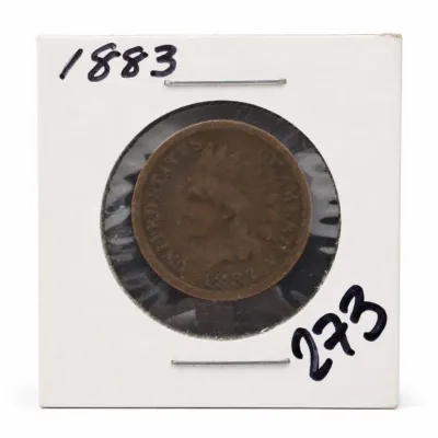 Sale Photo Thumbnail #360: 1883 Indian Head Cent in Card Holder