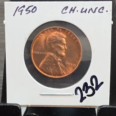 Sale Photo Thumbnail #319: 1950 Lincoln Wheat Cent in Holder
