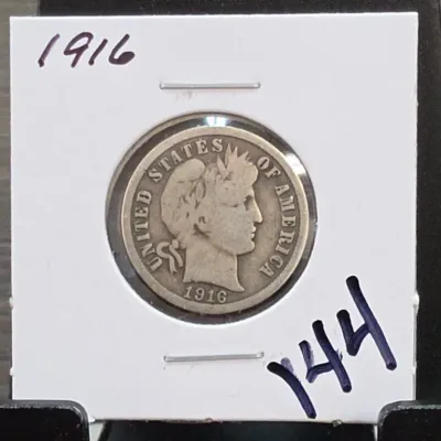 Sale Photo Thumbnail #231: 1916 United States Barber Dime