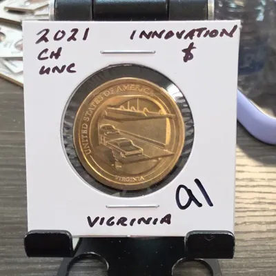 Sale Photo Thumbnail #178: 2021 Virginia American Innovation Dollar Coin