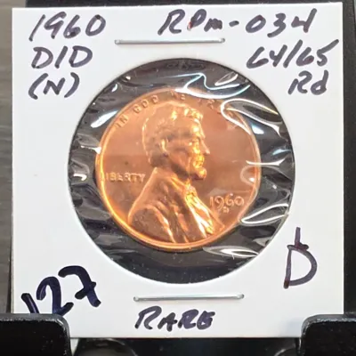 Sale Photo Thumbnail #214: 1960 D Lincoln Cent in 2x2 Holder