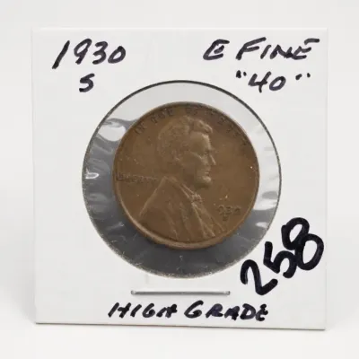 Sale Photo Thumbnail #345: 1930-S Lincoln Wheat Cent in Holder