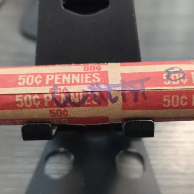 Sale Photo Thumbnail #22: 50¢ Paper Roll of Pennies