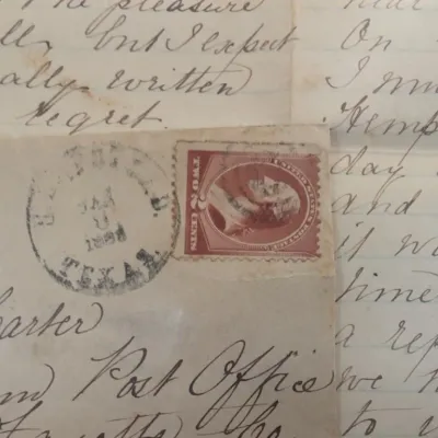 Sale Photo Thumbnail #137: Handwritten Letters With United States Postage Stamp