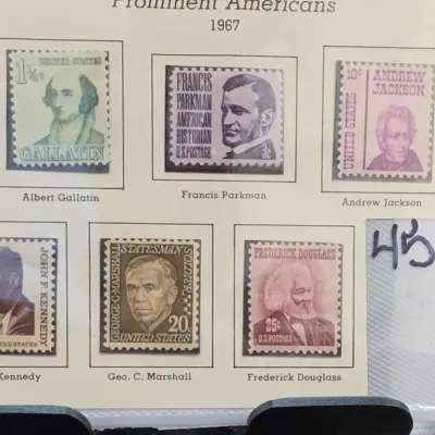 Sale Photo Thumbnail #117: Prominent Americans 1967 Postage Stamp Collection Sheet