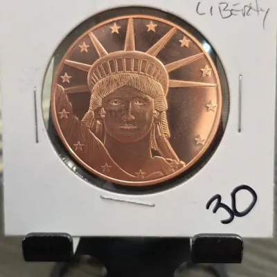 Sale Photo Thumbnail #86: Liberty Design Copper-Tone Coin in Holder
