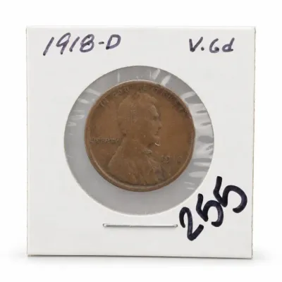 Sale Photo Thumbnail #342: 1918-D Lincoln Wheat Cent