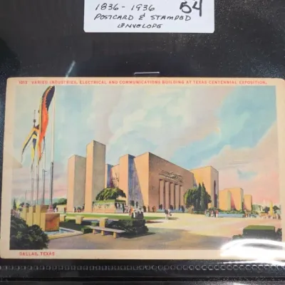 Sale Photo Thumbnail #135: Texas Centennial Exposition Postcard Varied Industries Building