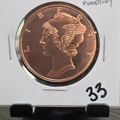 Sale Photo Thumbnail #92: Liberty Mercury-Style Coin in 2x2 Holder