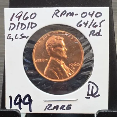 Sale Photo Thumbnail #286: 1960 Lincoln Cent in Card Holder