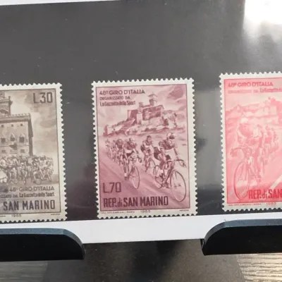 Sale Photo Thumbnail #27: San Marino Giro D’Italia Postage Stamps Trio