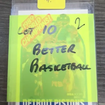 Sale Photo Thumbnail #5: Detroit Pistons 1989 World Champions Basketball Card