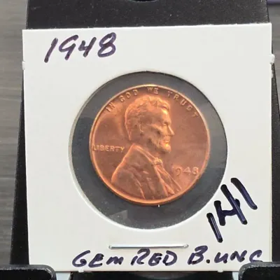Sale Photo Thumbnail #228: 1948 Lincoln Wheat Cent in Card Holder