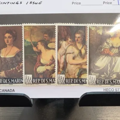Sale Photo Thumbnail #30: San Marino Paintings Postage Stamps Set