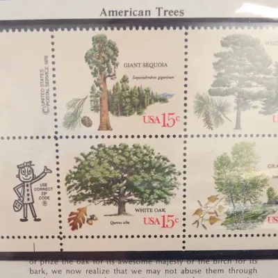 Sale Photo Thumbnail #105: American Trees 15 Cent Postage Stamp Sheet