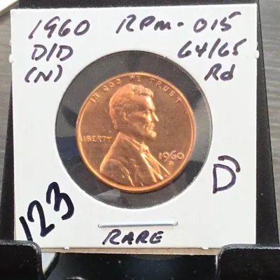 Sale Photo Thumbnail #210: 1960 Lincoln Cent in Cardboard Holder