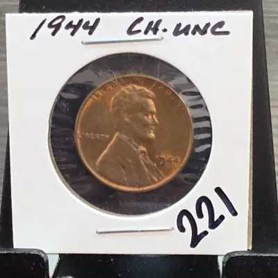 Sale Photo Thumbnail #308: 1944 Lincoln Wheat Cent in 2x2 Holder