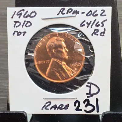 Sale Photo Thumbnail #318: 1960-D Lincoln Cent in 2x2 Holder