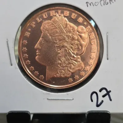 Sale Photo Thumbnail #79: Morgan Design Copper-Tone Coin