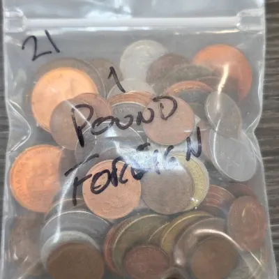 Sale Photo Thumbnail #61: Bagged Assorted Foreign Coins