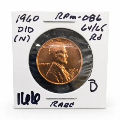Sale Photo Thumbnail #253: 1960 Lincoln Cent in Card Holder