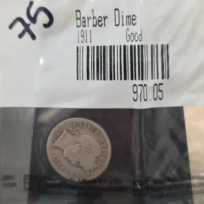 Sale Photo Thumbnail #162: 1911 Barber Dime