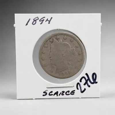 Sale Photo Thumbnail #363: 1894 Liberty Head Nickel in Card Holder
