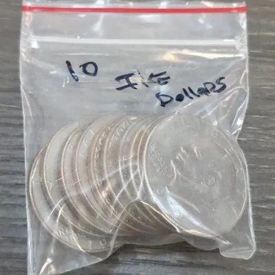 Sale Photo Thumbnail #46: Bagged Lot of 10 Eisenhower Dollar Coins