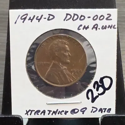 Sale Photo Thumbnail #317: 1944-D Lincoln Cent in Card Holder