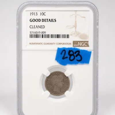 Sale Photo Thumbnail #370: 1913 10C NGC Graded Coin