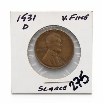 Sale Photo Thumbnail #362: 1931-D Lincoln Wheat Cent in Holder