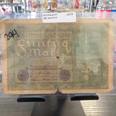 Sale Photo Thumbnail #381: Reichsbanknote 50 Mark German Banknote