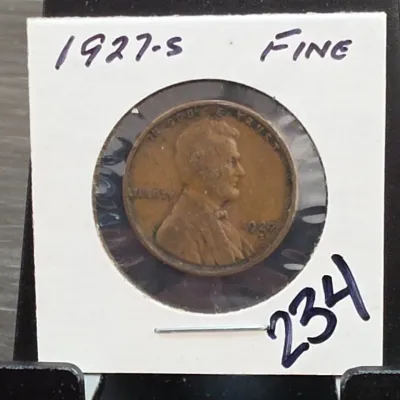 Sale Photo Thumbnail #321: 1927-S Lincoln Wheat Cent in Holder