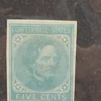 Sale Photo Thumbnail #6: Confederate States Five Cents Postage Stamp