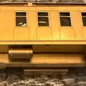 Vintage HO Scale Unpainted Brass Baggage-Combine Passenger Car 